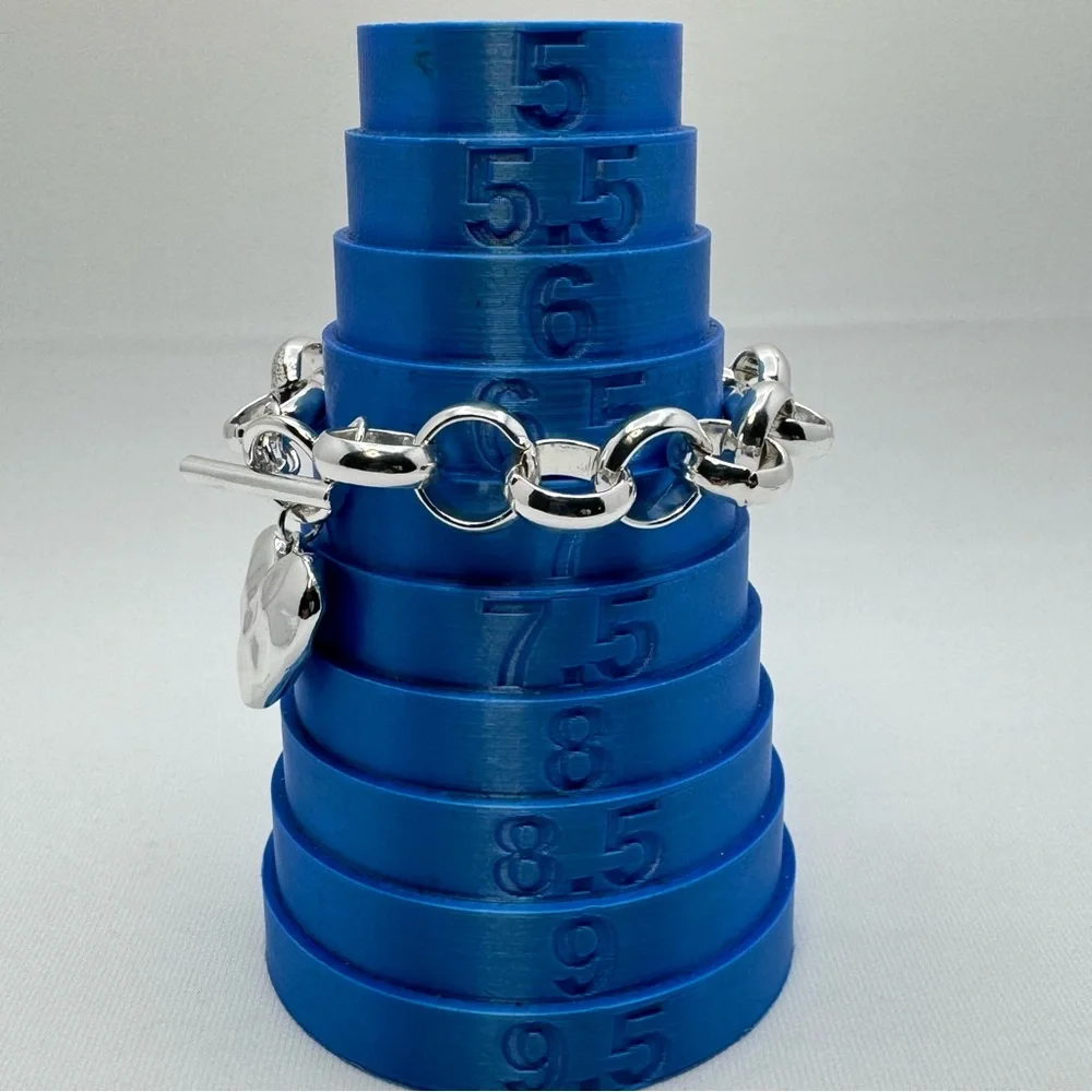 Calvin Klein Silver Chunky Chain Heart Toggle Bracelet NWT